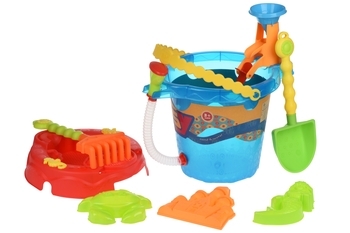 Набір для гри з піском Same Toy Ведерко блакитне, 8 предметів (976Ut-2) - Pampik