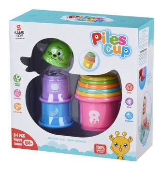 Набір для гри з піском Same Toy Piles cup, 9 предметів (618-8Ut) - Pampik - 5
