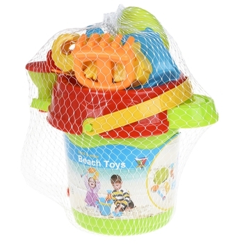 Набір для гри з піском Same Toy Ведерко салатовое, 6 предметів (969Ut-2) - Pampik - 5