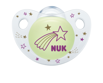 Ортодонтическая силиконовая пустышка Nuk Trendline Day&Night, 6-18 мес., голубой, 2 шт. (10176247) - Pampik - 2