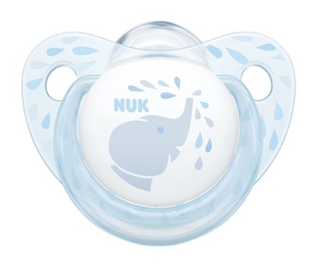 Ортодонтическая силиконовая пустышка для сна Nuk Baby Blue, 0-6 мес., голубой, 2 шт. (10175176) - Pampik - 2
