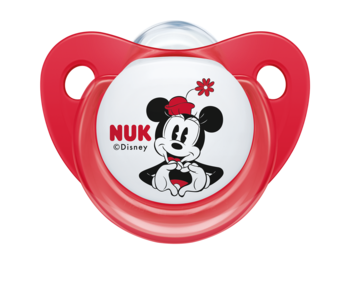 Ортодонтическая силиконовая пустышка Nuk Trendline Disney Mickey, 6-18 мес., красный и белый, 2 шт. (10176212) - Pampik - 3