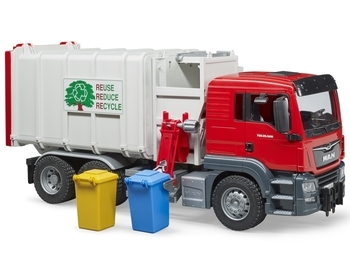 Сміттєвоз Bruder MAN TGS, 1:16, червоний з сірим (3761) - Pampik