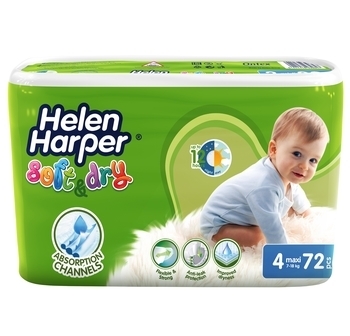 Підгузки на липучках Helen Harper Soft & Dry Maxi 4 (7-18 кг), 72 шт. - Pampik - 2