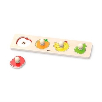 Рамка-вкладиш Viga Toys з ручками Фрукти (44531) - Pampik