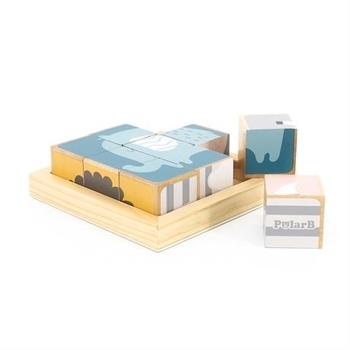Пазл-кубики Viga Toys PolarB Звірята, 6 сторін (44024) - Pampik - 9