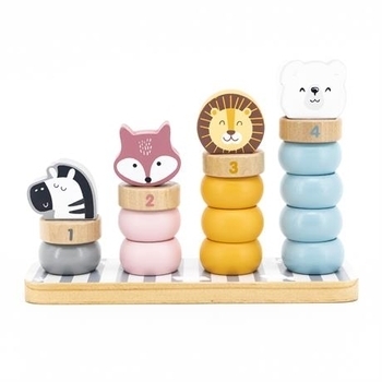 Набір для навчання Viga Toys PolarB Тварини з блоків (44022) - Pampik