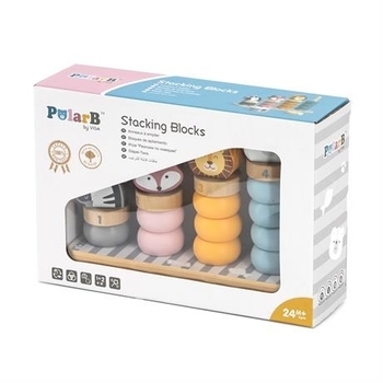 Набір для навчання Viga Toys PolarB Тварини з блоків (44022) - Pampik - 7