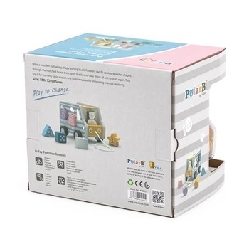 Каталка Viga Toys PolarB Машинка-сортер (44041) - Pampik - 3