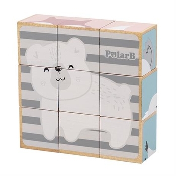 Пазл-кубики Viga Toys PolarB Звірята, 6 сторін (44024) - Pampik - 13