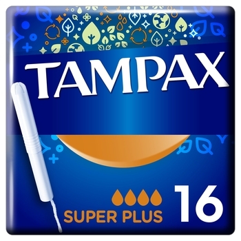 Тампони Tampax Super Plus Duo, 16 шт. - Pampik