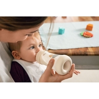 Пляшечка для годування Chicco Perfect 5, з силіконовою соскою, 240 мл, бежевий (20223.30.40) - Pampik - 7