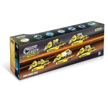 Вантажівка зі сміттєвозом Wader Magic Truck Technic, жовтий з сірим (936440) - Pampik - 3