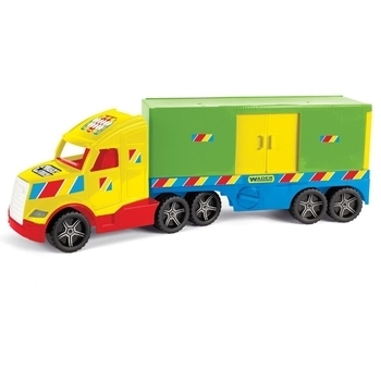 Фургон Wader Magic Truck Basic, желтый с зеленым (36310) - Pampik