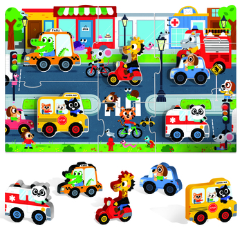 Мій перший пазл Монтессорі Headu Місто (IT22373) - Pampik - 2