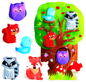 Мій перший пазл Монтессорі Headu Ліс (IT20133) - Pampik - 3