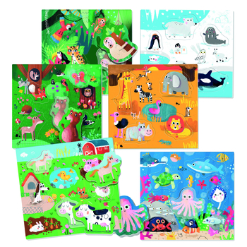 Розвиваюча гра-пазл Headu Монтессорі Тварини і місця їх проживання (MU22847) - Pampik - 2