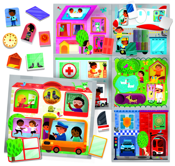 Розвиваючий ігровий набір Headu Гра Монтессорі Моє місто і його мешканці (MU23615) - Pampik - 2