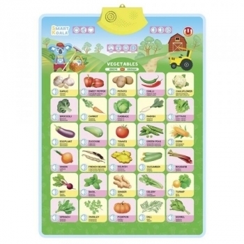 Подарок. Аудиопостер интерактивный Smart Koala Овощи (SKCIV2) - Pampik