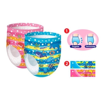 Підгузки-трусики для плавання для дівчаток Goo.N Big XL (12-20 кг), 3 шт. - Pampik - 3