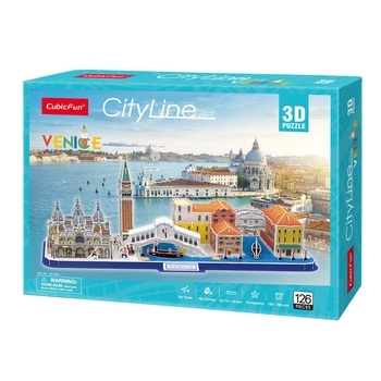 Пазл 3D CubicFun City Line Венеція, 126 ел. (MC269h) - Pampik