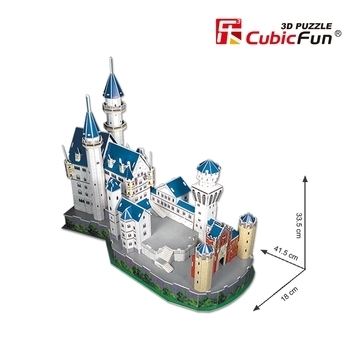 Пазл 3D CubicFun National Geographic Замок Нойшванштайн, 121 ел. (DS0990h) - Pampik - 4