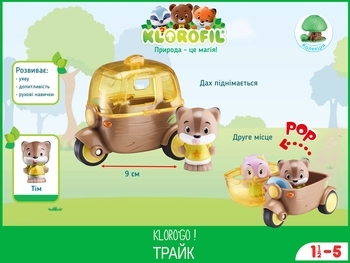 Игровой набор Klorofil Трайк, с персонажем (700207F) - Pampik - 7