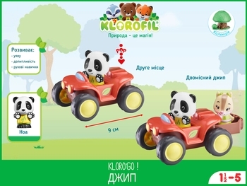 Ігровий набір Klorofil Джип, з персонажем (700208F) - Pampik - 8