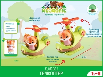 Игровой набор Klorofil Вертолет, с персонажем (700206F) - Pampik - 7