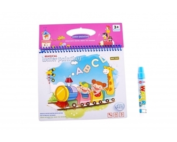 Книжечка-раскраска водная Вaby Team Паровозик с буквами (9030_паровозик_с_буквами) - Pampik