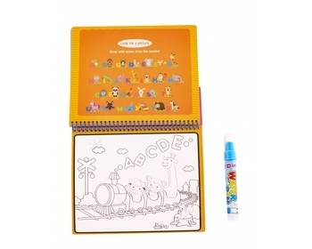 Книжечка-раскраска водная Вaby Team Паровозик с буквами (9030_паровозик_с_буквами) - Pampik - 5