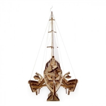 Механічний 3D-пазл Ukrainian Gears Тримаран Меріхобус, 237 ел. (70062) - Pampik - 3