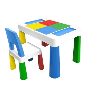 Дитячий функціональний столик і стільчик Poppet 5 в 1, блакитний (PP-002B) - Pampik