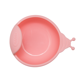 Силіконова тарілка на присоску Kinderenok Happy Meal, рожевий (201113) - Pampik - 3