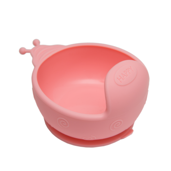 Силіконова тарілка на присоску Kinderenok Happy Meal, рожевий (201113) - Pampik - 2