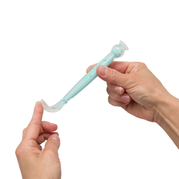 Силіконова ложка Kinderenok Happy Meal, блакитний (290520) - Pampik - 5