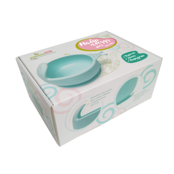 Набір першого силіконового посуду Kinderenok Happy Meal, блакитний (260220) - Pampik - 5