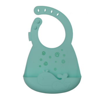 Дитячий нагрудник Kinderenok Happy Meal силіконовий, блакитний (310520) - Pampik