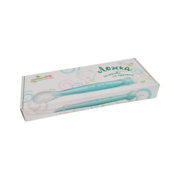 Силіконова ложка Kinderenok Happy Meal, блакитний (290520) - Pampik - 11