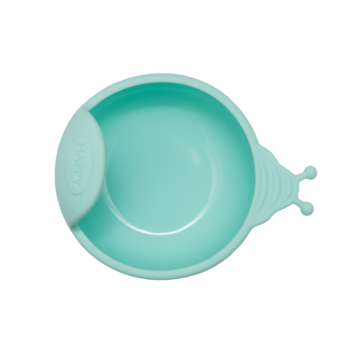 Силіконова тарілка на присоску Kinderenok Happy Meal, блакитний (221113) - Pampik - 3