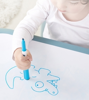 Дитячий функціональний столик і два стільчики Poppet Монохром, синій (PP-001M) - Pampik - 7