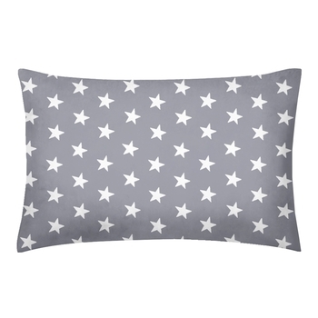 Наволочка Cosas Звезды, ранфорс, 60х40 см, серый - Pampik