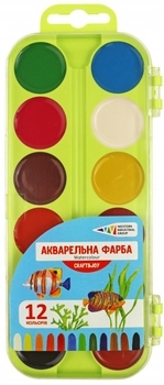 Акварельні фарби Гама.ua Craft&Joy, 12 кольорів, без пензлика (312046/Cr) - Pampik