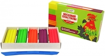 Пластилин Гамма.ua Craft&Joy восковый флуоресцентный, 5 цветов, 60 г (331055/Cr) - Pampik
