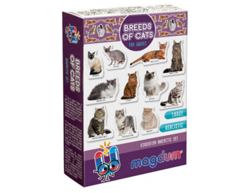 Магнітний набір Magdum Magnetic set Breeds of cats (ML4031-13 EN) - Pampik