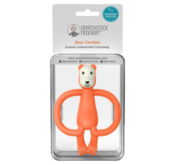 Іграшка-прорізувач Matchstick Monkey Ведмежа, помаранчевий (MM-B-001) - Pampik - 4