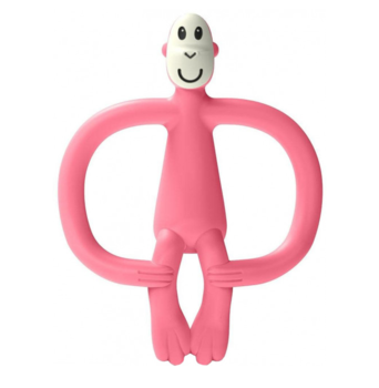 Игрушка-прорезыватель Matchstick Monkey Обезьянка, розовый (MM-ONT-018) - Pampik