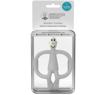 Іграшка-прорізувач Matchstick Monkey Мавпочка, сірий (MM-ONT-015) - Pampik - 4