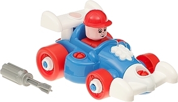 Конструктор-транспорт Polesie Автомобіль гоночний, 22 елемента, синій (77127-1) - Pampik