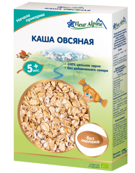 Каша безмолочна Fleur Alpine Органік Вівсяна, 175 г - Pampik